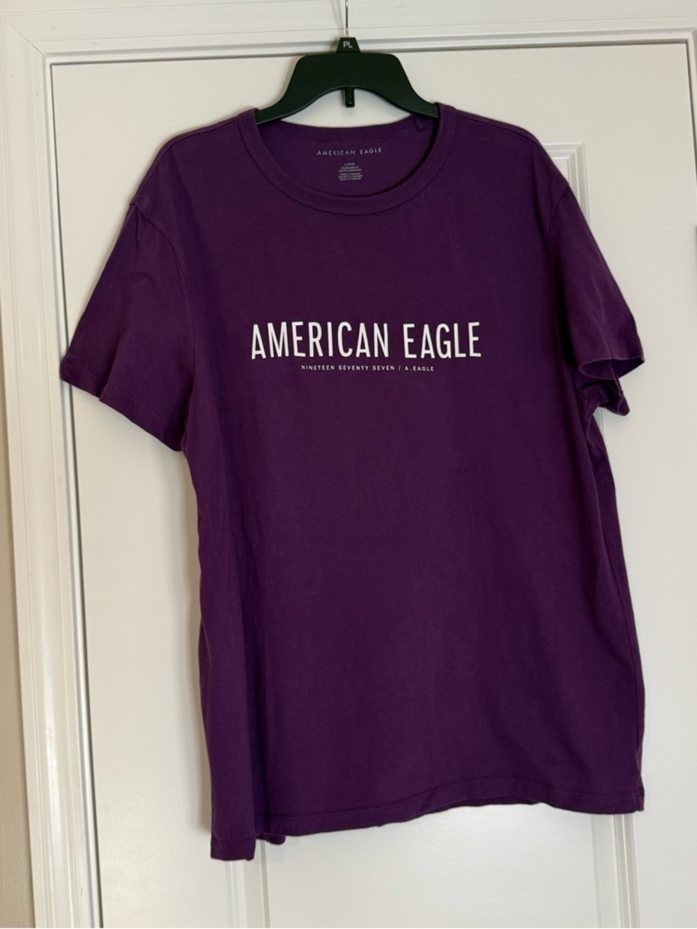 American Eagle Outfitters Purple Crewneck Logo Tee